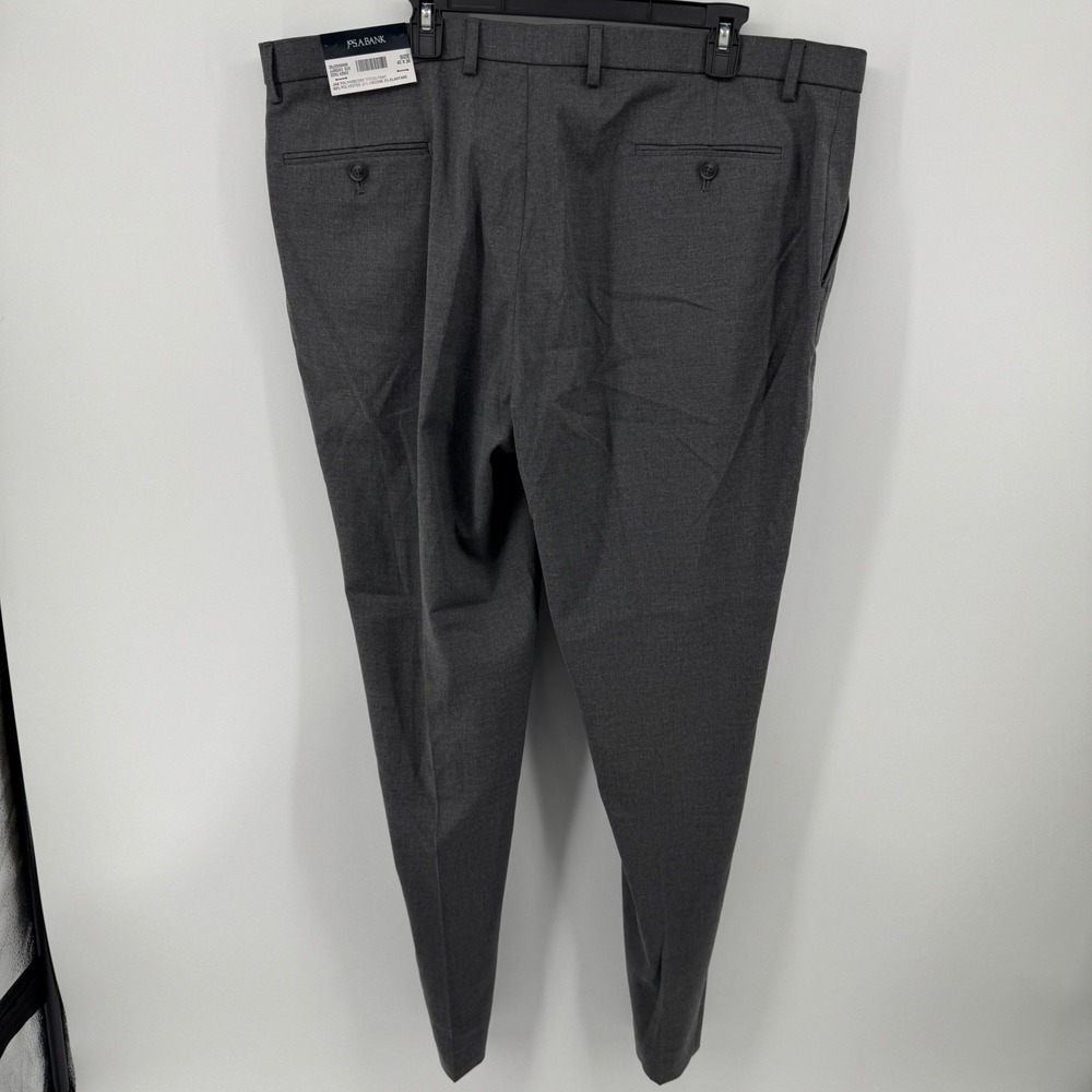 Jos A Bank Mens Grey Tailored Fit Dress Pants 42x30‎ Poly Viscose Stretch - Picture 11 of 16